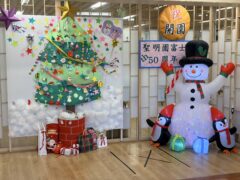 入居者皆で飾り付け